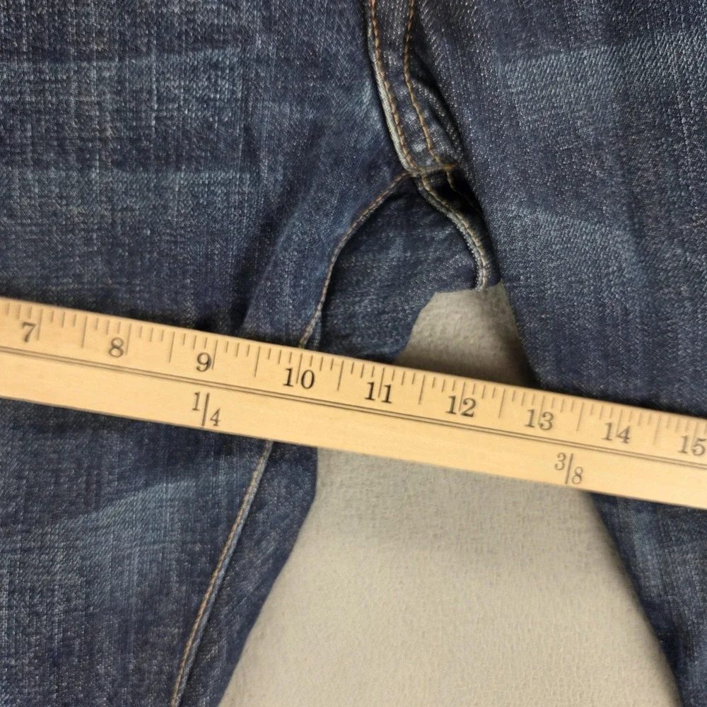 Levis Jeans Mens Blue Selvedge Two Horse Straight Whiskers Button Fly Fits 31x34